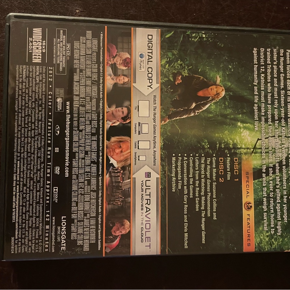 The Hunger Games 2 Disc DVD + Digital Copy - Picture 2 of 2
